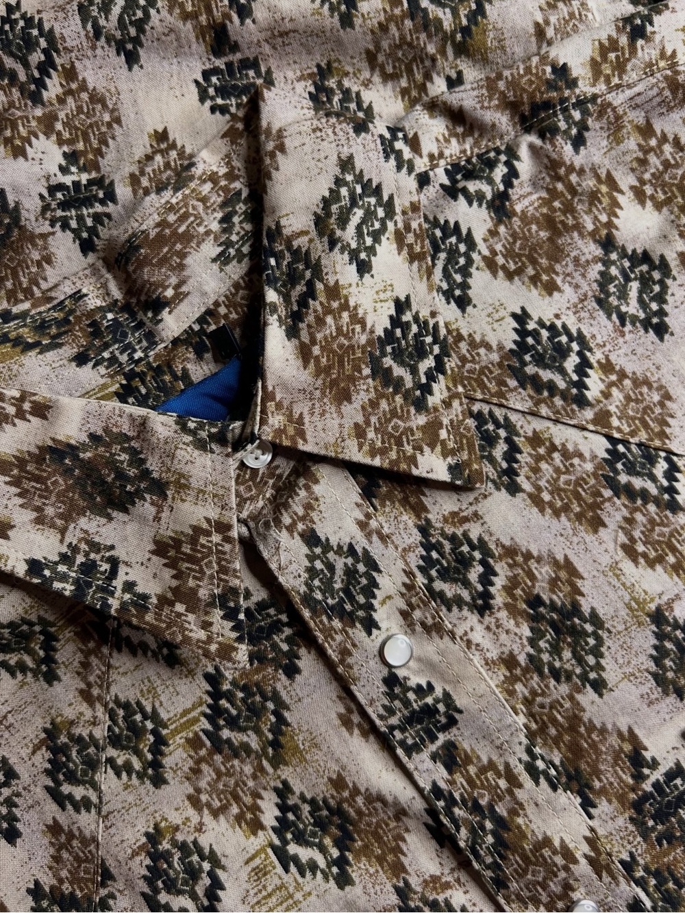 Vintage Wrangler Western Shirt | Aztec Print